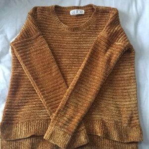 Women’s boxy mustard sweater